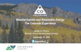 Weatherization and Renewable Energy: The Colorado Experience › ... › uploads › 2018 › 02 › wx20renewable.pdf · 2018-06-06 · Weatherization and Renewable Energy: The Colorado