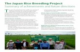 The Japan Rice Breeding Project Summary of achievements ...books.irri.org › JRB_brochure.pdfHarnessing rice’s genetic diversity for the future The JRBP investment has enabled IRRI