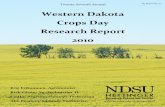 Western Dakota Crops Day Research Report 2010 · 27th Annual Western Dakota Crops Day December 16, 2010 Hettinger Armory MST 9:00 am Registration Coffee and doughnuts. Free time to