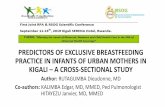 PREDICTORS OF EXCLUSIVE BREASTFEEDING PRACTICE IN …rwandapaeds.rw/wp-content/uploads/2019/09/17-DIEU... · Yaqub A, et al Original article reasons for failure of exclusive breastfeeding
