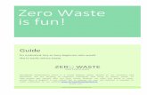 Zero Waste is fun!€¦ · ♦spare money Without realizing it, you probably consume more than what you need. Go back to the basics and spare money. ♦have more time and space You
