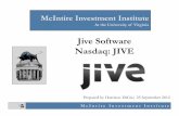 Jive Software Nasdaq: JIVE - UVACollab : Gateway › access › content... · requires very little training, and increases the speed of collaboration 8 Best social enterprise platform