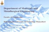 Department of Materials and Metallurgical … › mme › › images › documents › mme...Department of Materials and Metallurgical Engineering Faculty of Engineering Rajamangala