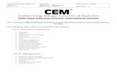 Certified Energy Manager Instructions & Application CEM Exam …€¦ · example, Energy Managers receiving a CEM certification in 2015 must file a record of ten professional credits