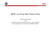 MER Landing Site Radar Data - marsoweb.nas.nasa.gov...4.1°±1.1° 3.3°±0.5° 3.8°±0.7° 1.2°±0.4° 1.3°±0.4° θrms May 5, 2001 Melas No data Gusev No data Isidis Jan. 21,