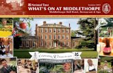 Summer 2014 WHAT’S ON AT MIDDLETHORPE · a double/twin room in the courtyard. A supplement for single occupancy will apply). Please call Julia on 01904 661301 This event will take