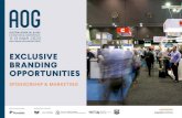 EXCLUSIVE BRANDING OPPORTUNITIES...EXCLUSIVE BRANDING OPPORTUNITIES SPONSORSHIP & MARKETING AOG has been staged in Perth for the past 37 years and has grown to be the largest oil and
