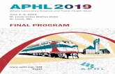 FINAL PROGRAM - APHL · credit is requested for and the P.A.C.E. ® certificate must be signed and certified by APHL staff at the registration desk at the end of your time at the