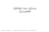 QEMU for Xilinx ZynqMP - events.static.linuxfound.org · New Chip (Zynq NG) Aggressive target for QEMU as early SW platform emulating WiP chip BootROMs, Boot-loaders, Firmware, Hypervisors,