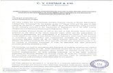 C. V. CHITALE CO. - Envair · C. V. CHITALE & CO. Chqdered Accountonts Auditor's Report on Quartgrlv Financial Results and vear to Date Resultg of th.e Companv Pu.rsuant to the Requlation