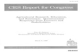 Agricultural Research, Education,/67531/metadc... · Agricultural Research, Education, and Extension: Questionnaire Responses from Partners and Stakeholders SUMMARY The public agricultural