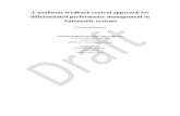A nonlinear feedback control approach for differentiated ......A nonlinear feedback control approach for differentiated performance management in Autonomic systems (Technical Report)