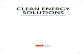 CLEAN ENERgY SoLUTIoNS - teriin.org · Clean Energy Solutions: A compilation of studies from TERI India Introduction India has a strong history of using renewable energy technologies