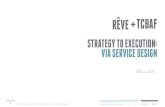 STRATEGY TO EXECUTION: VIA SERVICE DESIGN · 2016-12-11 · Strategy to Execution // Dec, 1, 2016 TCBAF + RÊVE SERVICE BLUEPRINT GOAL Highlight back stage and key initiatives to