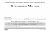 OPERATOR S MANUAL...2. Before cleaning, repairing, or inspecting, make certain the spindle and all moving parts have stopped. Disconnect the spark plug wire and ground against the