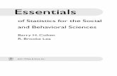 of Statistics for the Social and Behavioral Sciences › download › 0000 › 5841 › ... · Essentials of Statistics for the Social and Behavioral Sciences. concentrates on drawing