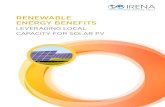 RENEWABLE ENERGY BENEFITS · The report benefited from contributions by Celia García-Baños, Divyam Nagpal, Alvaro Lopez-Peña, Verena ... Figure 2 Solar PV value chain ... Box 1