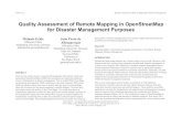 Quality Assessment of Remote Mapping in OpenStreetMap for ... · The so-called OSM Crisis Maps are primarily developed by OSM contributors who work remotely. While local OSM contributors