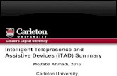 Intelligent Telepresence and Assistive Devices (iTAD) Summary · design experiments and trials, propose experiments –Identify the main functionalities required and potential issues