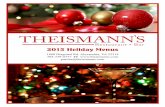 2015 Holiday Menus · 2015-10-01 · The upper deck dining rooms are our most popular event space. To reserve the space to be exclusive to your event, there is a required minimum