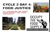 CYCLE 2 DAY 4- FOOD JUSTICE - Weebly · cycle 2 day 4- food justice lt: i can define the terms “food desert” and “food insecurity”