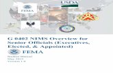 G 0402 NIMS Overview for Senior Officials (Executives, Elected, & Appointed) - ics-402... · 2019-12-10 · G 0402 NIMS Overview for Senior Officials (Executives, Elected, & Appointed)