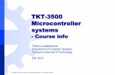 TKT-3500 Microcontroller 2011-09-06آ  Lect 1 (Wk 35): Introduction to the course and microcontrollers