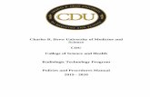Charles R. Drew University of Medicine and Science CDU ...docs.cdrewu.edu/assets/cosh/files/RT Policy and... · Radiologic Technology Program at Charles R. Drew University of Medicine