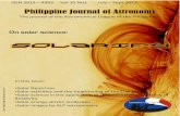 Philippine Journal of Astronomy · Philippine Journal of Astronomy EDITORIAL STAFF Editor-in-Chief John Ray Cabrera Contributing Editor John Ray Cabrera ----- Scientific Advisers: