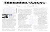 Teaching Essential Knowledge › newsletters › junenews04.pdf · 2010-01-27 · essential knowledge, but also essential knowledge itself is non-existent. In this context of children