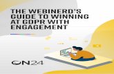 The Webinerd’s Guide to Winning at GDPR With Engagementcommunications.on24.com/rs/848-AHN-047/images/The...marketing and sales which prospects are engaged and will convert, leading