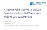 A Tipping Point Method to Evaluate Sensitivity to …...A Tipping Point Method to Evaluate Sensitivity to Potential Violations in Missing Data Assumptions Cesar Torres September 24,
