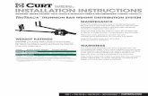 INSTALLATION INSTRUCTIONS - assets.curtmfg.comReview the owner's manual for your towing vehicle and trailer Remove weight distribution hitch from the trailer hitch on towing vehicle