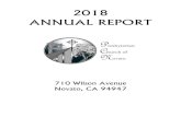 2018 ANNUAL REPORT - Presbyterian Church of Novato Annual Report FINAL.pdf · Annual Meeting of the Congregation January 20, 2019 AGENDA 6:00 p.m. Call to Order and Invocation –