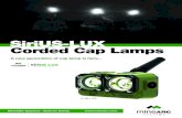 SiriUS-LUX Corded Cap Lamps - MineARC Systems · The SiriUS-LUX Corded Cap Lamp features a purpose-designed lightweight curly cord, providing additional cable length whilst still