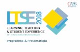 Programme & Presentations€¦ · This session will explore the concept of inner or generative feedback - feedback that students generate themselves and that generates its own learning,