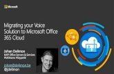 johan@delimon · Session Border Controller (SBC) Skype for Business Hybrid Voice ... with Office 365 Single Client Mode Teams Only Mode Group Collab + Meetings Only Mode ... Prepare