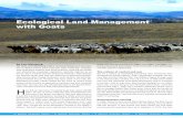 Ecological Land Management with Goats · Ecological Land Management with Goats By Lani Malmberg Eds Note. Lani Malmberg, with a ranching background and Mas-ters in Weed Science from