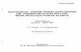 NUREG/CR-0075 'Accidental Vapor Phase Explosions on ... · ACCIDENTAL VAPOR PHASE EXPLOSIONS ON TRANSPORTATION ROUTES NEAR NUCLEAR POWER PLANTS Final Report January -April 1977 T.