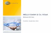 Frankfurt, September 2019 - Hella...Q4 FY 18/19 Automotive business with lower growth dynamics and margin pressure Financial results FY 2018/19 Segment Total Sales growth (YoY)* Adj.
