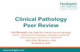 Lila Ramaiah Clinical Pathology Peer Review · n Formal Clinical Pathology Peer Review may be useful in rare instances Tomlinson, L. et al., 2013. Best practices for veterinary toxicologic