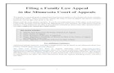 Filing a Family Law Appeal in the Minnesota Court of Appealsmncourts.gov/mncourtsgov/media/Appellate/Court of...Filing a Family Law Appeal . in the Minnesota Court of Appeals . This