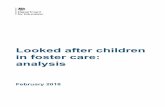 Looked after children in foster care: analysis · Table 4: Looked after children in foster care, by distance and locality of placement, as at 31 March 20171, 2..... 9 Table 5a: Looked
