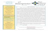 e Interpreter - First Baptist Churchfbcaugusta.org/wp-content/uploads/2018/06/Interpreter-6-6-18f.pdf · 1 Samuel 8:4-11;17-20 Rodger Murchison 11:00 a.m. Traditional Worship/Sanctuary
