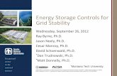 Energy Storage Controls for 2012 Peer Review... · 2012-11-09 · Energy storage-based damping controllers can mitigate these oscillations . 3 . 1996 breakup caused by low-frequency