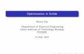 Department of Electrical Engineering Indian ... - Scilabfileexchange.scilab.org/toolboxes/220000/1.0/files/optimization Usin… · OutlineScilabOptimizationOther Optimization Tools