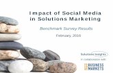 Impact of Social Media in Solutions Marketingsolutionsinsights.com/pdf/social_media_survey_full... · Impact of Social Media in Solutions Marketing In collaborationwith: Benchmark
