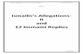Ismailis’s Allegations and 12 Immami Replies IIbohra2shia.com/Ismailis_Allegations_against_12... · Ismaili’s Allegations-II and 12 Immami Replies 6 out of 49 Imamsasws and both