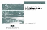 POLICY FOR SUSTAINABLE FORESTS - WA - DNR · 2020-05-28 · Policy for Sustainable Forests Introduction 1 Introduction On July 11, 2006, the state Board of Natural Resources approved