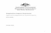 Regulation Impact Statementris.pmc.gov.au/sites/default/files/posts/2016/01/... · 2016-01-21 · performance efficiency and reducing unnecessary red tape in export certification